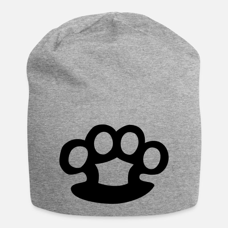 Schlagring - Jersey-Beanie - Grau meliert