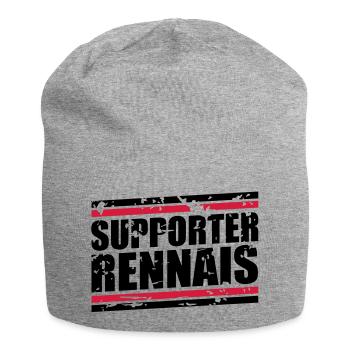 Weinlese-Bär Rennais - Jersey-Beanie - Grau meliert - Vorne