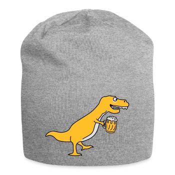 Funny Drunken T-Rex Dino - Bonnet en jersey - gris chiné - Devant