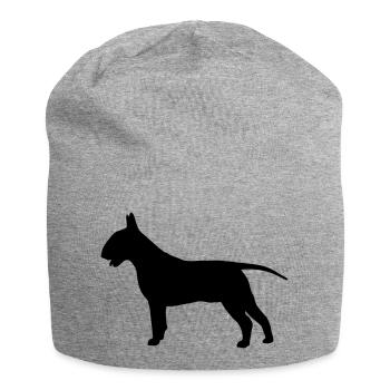 Bullterrier - Jersey-Beanie - Grau meliert - Vorne