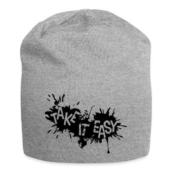 gouttes de peinture graffiti blob splash prendre journal - Bonnet en jersey - gris chiné - Devant