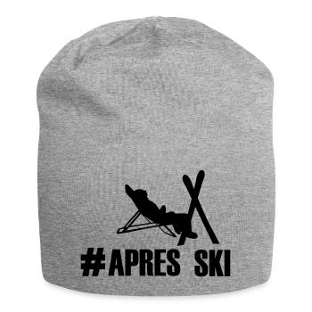 Ski, ski, ski, après-ski, freeski, hiver - Bonnet en jersey - gris chiné - Devant