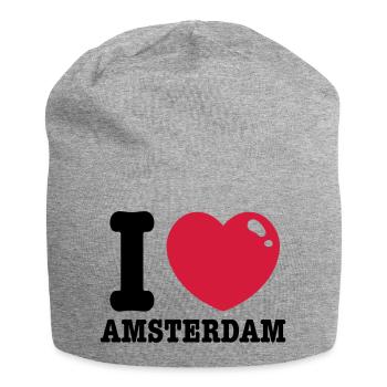 amsterdam - Bonnet en jersey - gris chiné - Devant