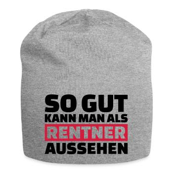 Rentner - Jersey-Beanie - Grau meliert - Vorne