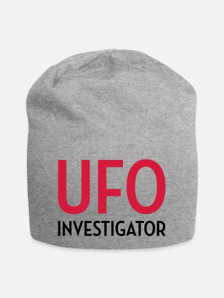 UFO - Alien - Unidentified flying object - Space - Jersey Beanie - heather grey