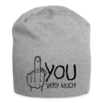 fuck you very much - Jersey Beanie - heather grey - Front