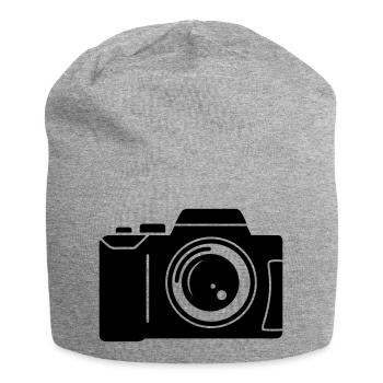 Caméra - Bonnet en jersey - gris chiné - Devant