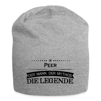 Mythos Legende Vorname Peer - Jersey-Beanie - Grau meliert - Vorne
