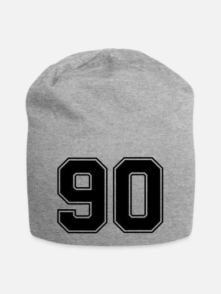 90 - Jersey-Beanie - Grau meliert