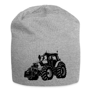 Tracteur - tracteur - remorqueur - agriculteur - Bonnet en jersey - gris chiné - Devant