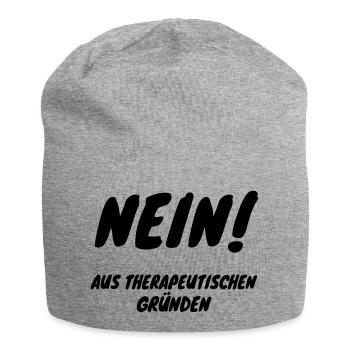 Nein! - Jersey-Beanie - Grau meliert - Vorne