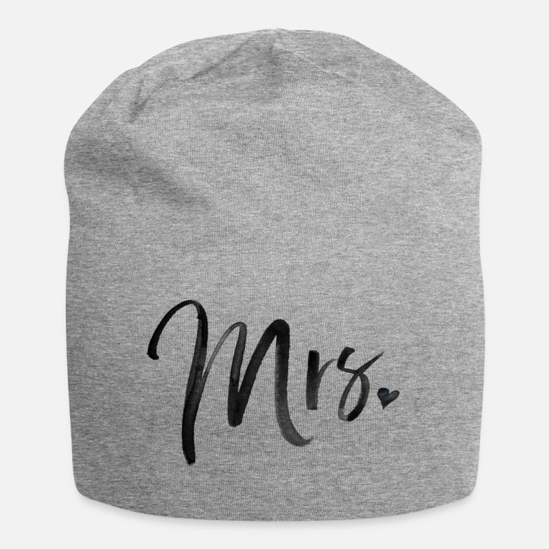 Mrs - Jersey-Beanie - Grau meliert