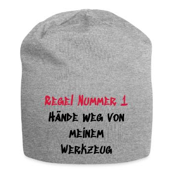 Regel 1 Werkzeug - Jersey-Beanie - Grau meliert - Vorne