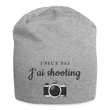 J peux pas j ai shooting photo - Photographe - Bonnet en jersey - gris chiné - Devant