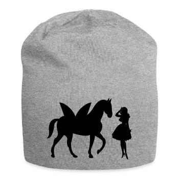 Cheval - Bonnet en jersey - gris chiné - Devant