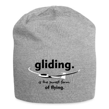 Glider Gliding Gliding Gliding Glider - Jersey Beanie - heather grey - Front