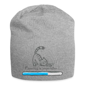 Conneries en préparation - Bonnet en jersey - gris chiné - Devant