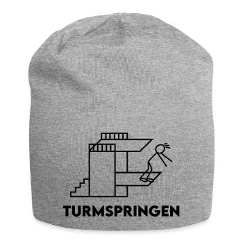 Turmspringer Sprung Sprungbrett Turmspringen - Jersey-Beanie - Grau meliert - Vorne