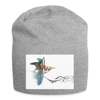 Piercing Through Minimal, Abstract - Jersey Beanie - heather grey - Front
