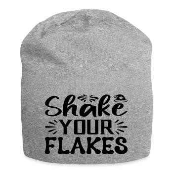 Shake your Flakes - Jersey Beanie - heather grey - Front