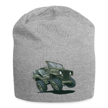 Willys MB Offroader 4x4 Millitary Oldtimer Us Army - Jersey-Beanie - Grau meliert - Vorne