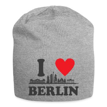 I love Berlin - Jersey-Beanie - Grau meliert - Vorne