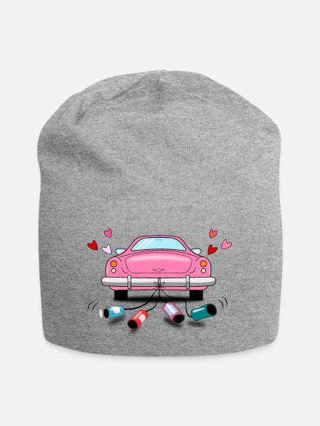 Mariage Voiture Rose Mariage - Bonnet en jersey - gris chiné
