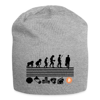 Bitcoin-Entwicklung - Jersey-Beanie - Grau meliert - Vorne