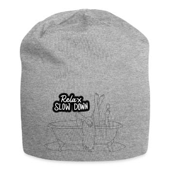 badewanne relax - Jersey-Beanie - Grau meliert - Vorne