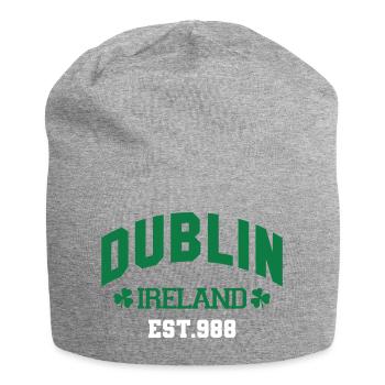 Dublin - Irlande - Bonnet en jersey - gris chiné - Devant