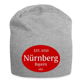 Nürnberg Vintage Stadtlogo Oval - Jersey-Beanie - Grau meliert - Vorne