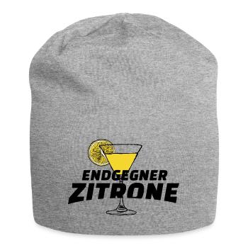 Vegan Veganer Veganerin Bio - Jersey-Beanie - Grau meliert - Vorne
