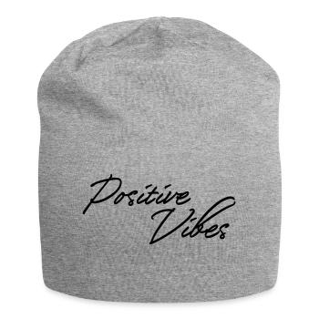 Positive Vibes - Jersey Beanie - heather grey - Front