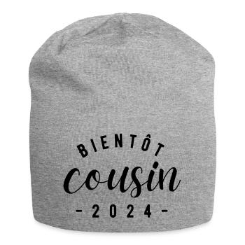 soon to be cousin 2024 - Jersey Beanie - heather grey - Front