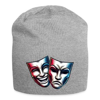 Theatre Masks Theatre Cheerful Sad - Jersey Beanie - heather grey - Front