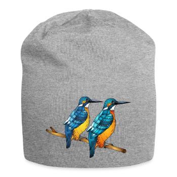 Bunte Vögel - Jersey-Beanie - Grau meliert - Vorne