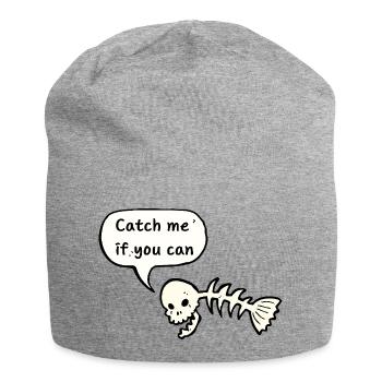 Angeln - Catch me if you can - Jersey-Beanie - Grau meliert - Vorne