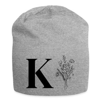 Minimalist flowers - Jersey Beanie - heather grey - Front