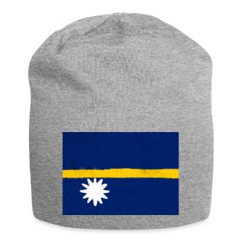 Flagge von Nauru - Jersey-Beanie - Grau meliert - Vorne