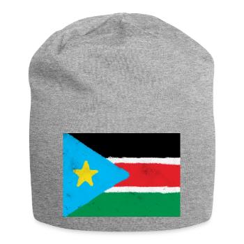 Flag of South Sudan - Jersey Beanie - heather grey - Front