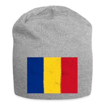 Drapeau de la Roumanie - Bonnet en jersey - gris chiné - Devant
