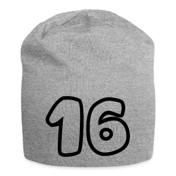 16 - Bonnet en jersey - gris chiné - Devant