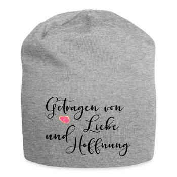 LOVE HOPE SAYINGS GRIEF - Jersey Beanie - heather grey - Front