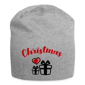 Christmas - Jersey-Beanie - Grau meliert - Vorne