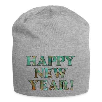 Happy New Year Wishes - Jersey Beanie - heather grey - Front