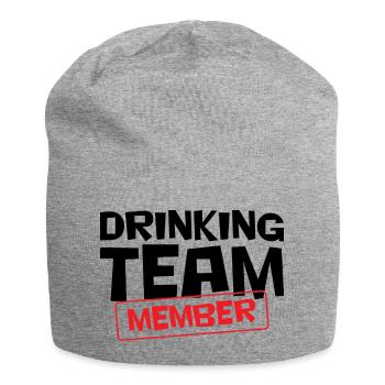 Mitglied des Trinkteams / Alkohol - Jersey-Beanie - Grau meliert - Vorne