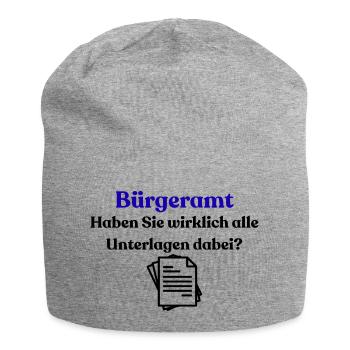 Chemise bleue typographie du bureau du citoyen - Bonnet en jersey - gris chiné - Devant