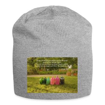 Water of Blessings Color Channels - Jersey Beanie - heather grey - Front