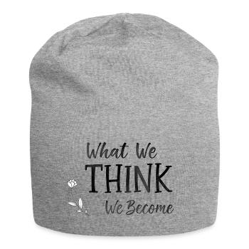 what we think we become - Jersey Beanie - heather grey - Front