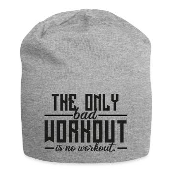 The Only Bad Workout Is No Workout - Jersey Beanie - heather grey - Front